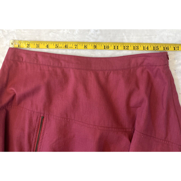 Soft Surroundings Womens Linen Blend A-Line Skirt Size M Berry Lined Flowy - Picture 3 of 7